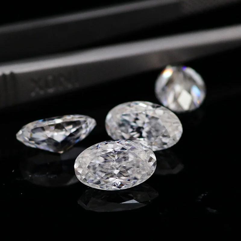 New Arrival Hybrid Oval Elongated Cut Colorless Moissanite Def