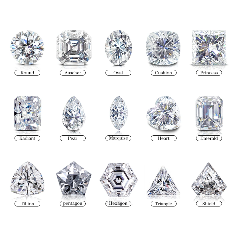 Colorless Moissanite Def-Vvs1 Wholesale Custom Cutting/Sizes Loose Gems Provence Moissanite Diamonds for Jewelry Making