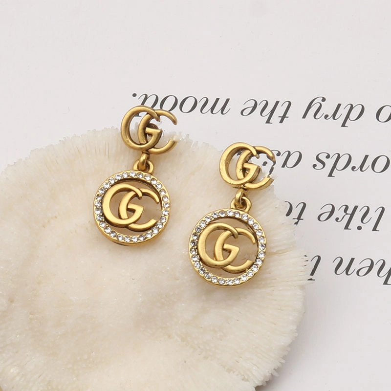 Wholesale Luxury Jewelry Famous Brand Stud Earrings Cc Gg Women Inspired Designer Earrings Popular Brand Hoop Earring