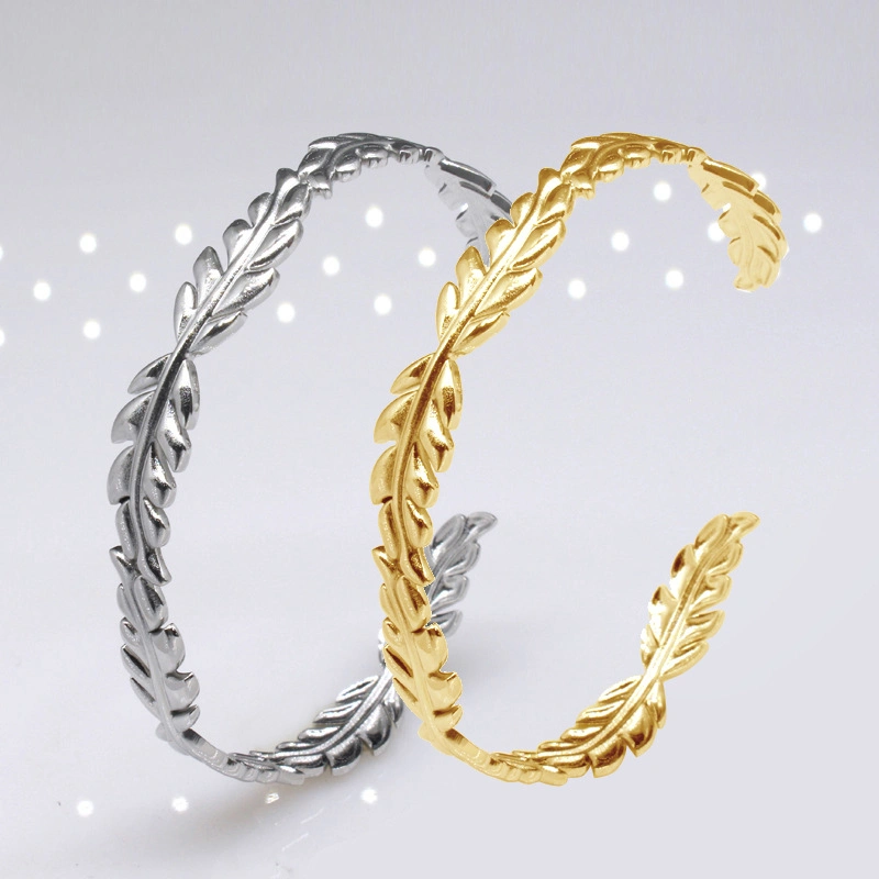Factory Custom Wholesale Stainless Steel Open Bracelet Environmental Protection Electroplating Anti-Oxidation Wear-Resistant