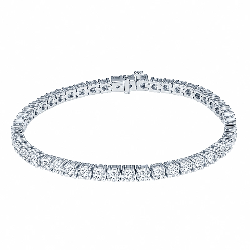 Fashion Woman Iced out 3mm 4mm Moissanite Silver Tennis Bracelet