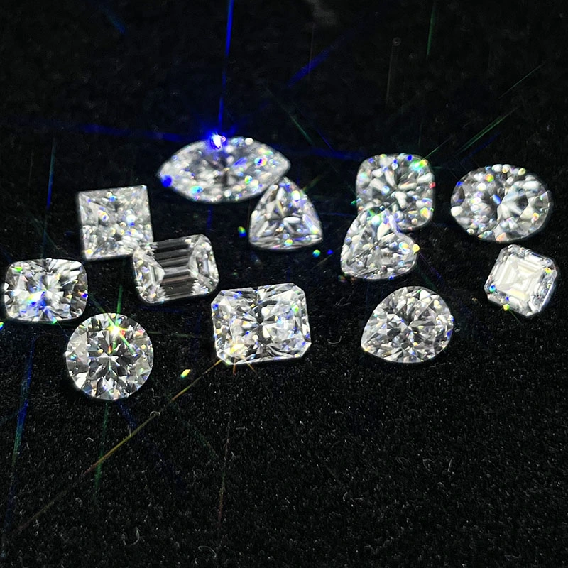 Wholesale Loose Moissanite Available in Different Colors &amp; Sizes &amp; Cuttings Unique Color Moissanite for Diamond Alternative