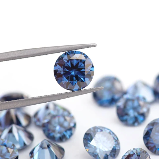 100% Pass Diamond Tester Blue Color Princess Cut Moissanite Loose on Ring Making