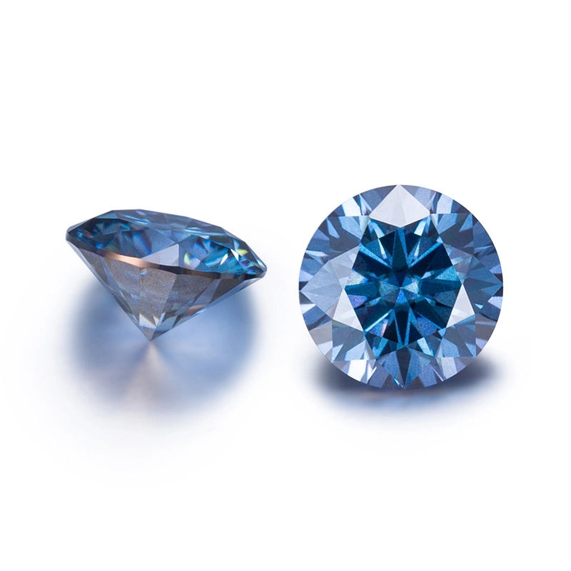 Messi Gems Coated Color Moissanite Sapphire Blue Color Moissanite