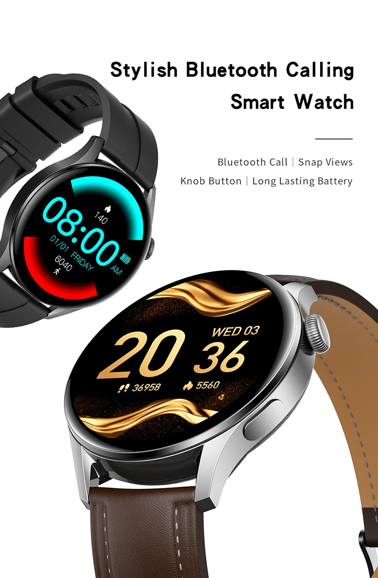 1.32 Inch Round Screen 360*360 Wearfit PRO Calling Smartwatch Heart Rate Monitor Sports Smart Watch Bracelet Dw3