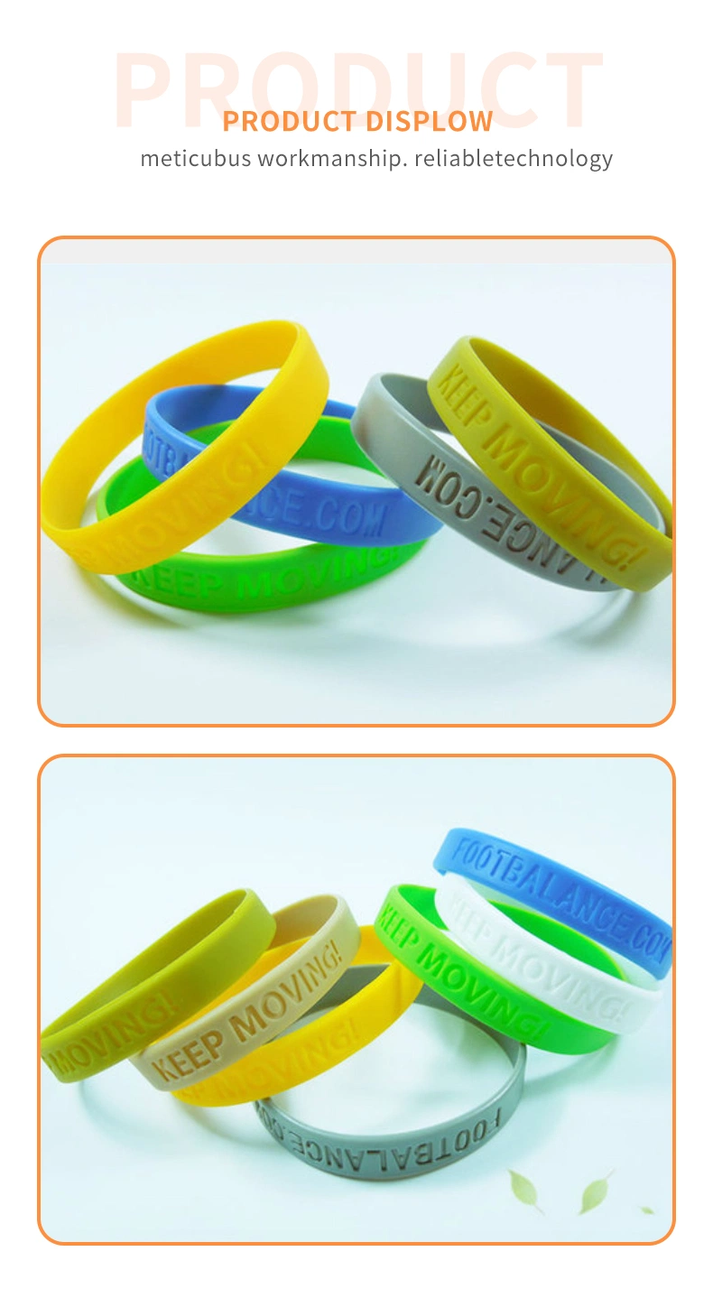 Wholesale Best-Selling Styles in Bulk with Custom Logo Printing and Moulding on Rubber Wristband Bracelets Customised Light-up Sports Silicone Bracelets