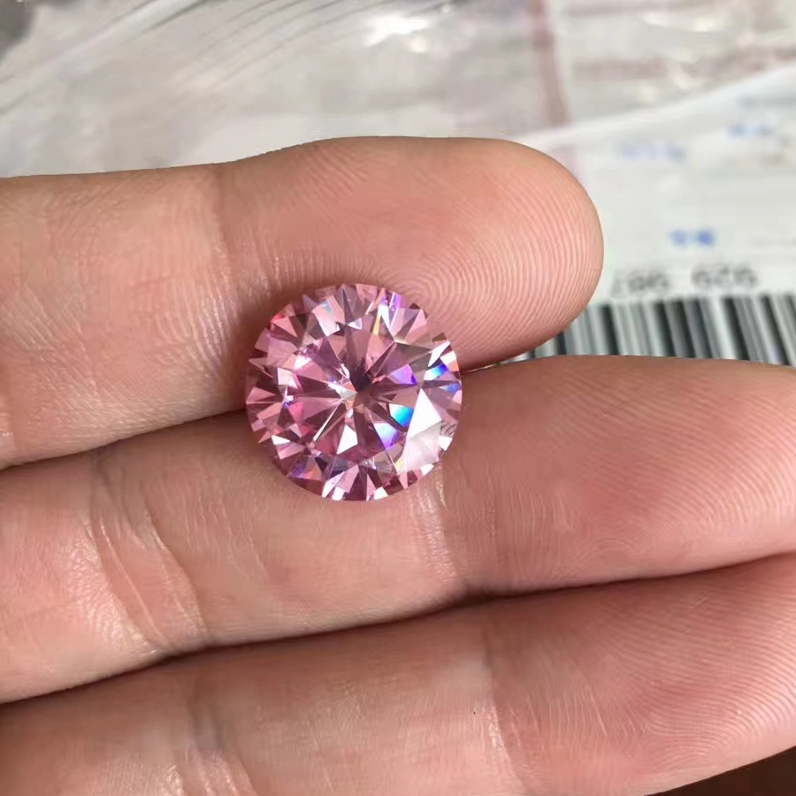 Wholesale Price Pink Color Top Quality Vvs China Round Brilliant Cut Loose Moissanite Diamond Stones Synthetic Gemstone