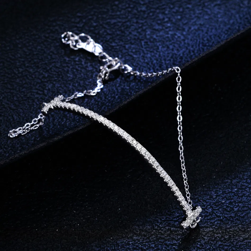 925 Sterling Silver Moissanite Diamond Bracelet Tennis Bracelet with Gra Certificate