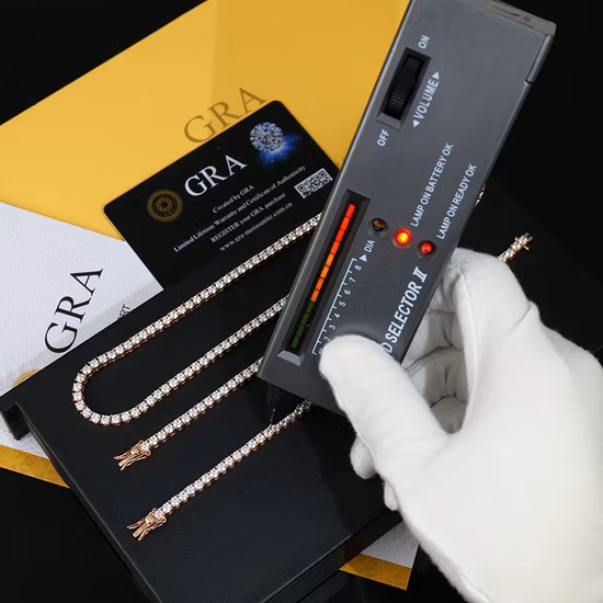 Custom Size Produce 18K Gold Moissanite Tennis Chain Bracelet 6mm/8mm